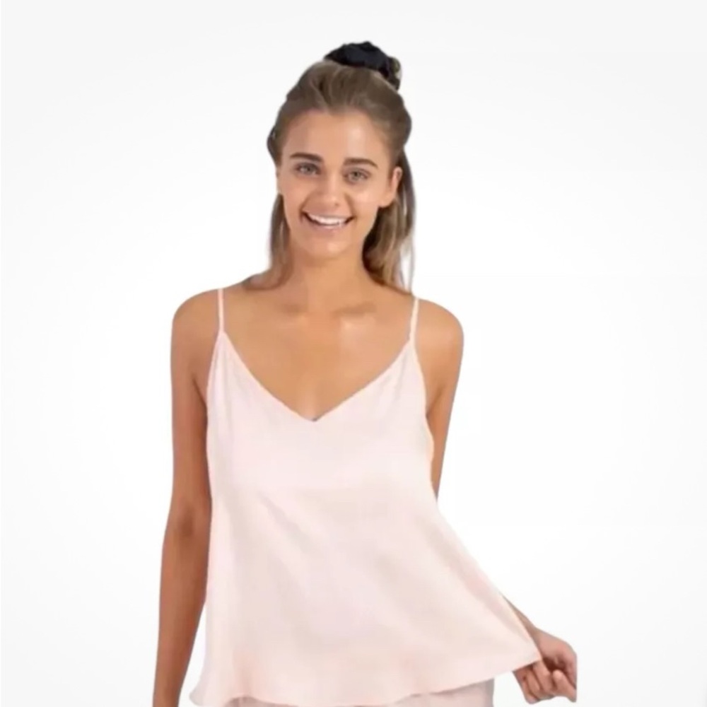 Ettitude Bamboo sateen Pink Women's PJ Top camisole XXL NWT